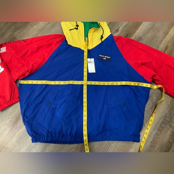 New POLO SPORT Ralph Lauren Colorblock Hooded Windbreaker Jacket Mens Size L - Picture 7 of 13